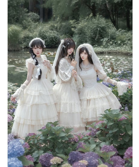 with PUJI / 象牙の塔 ロリィタドレス ワンピース、JSK  [LO1099]