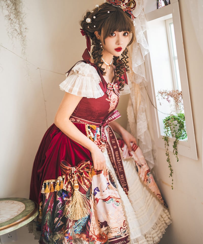 MISS POINT ロリータドレス ピンク×生成 Mサイズ MISS POINT ロリータドレス ピンク×生成 Mサイズ