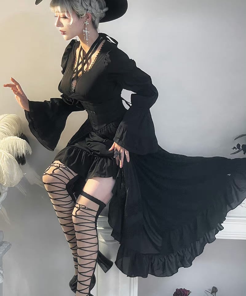 アラビアンナイトゴシック / 毒牙ゴシック ブラウス、スカート、黒羽  