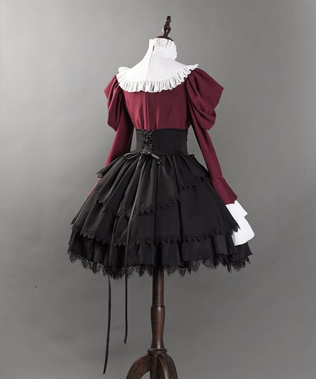 VantablackStudio / No.5 Doll ゴシック ブラウス、スカート [LO1237]