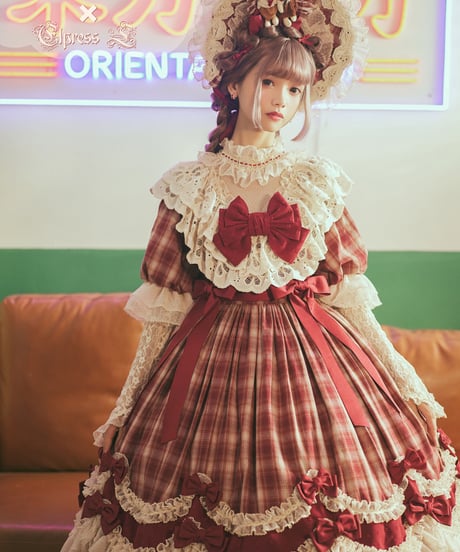 Elpress L "Hi, Mom" コラボ 豪華版 ロリィタドレス+ボンネット[LO358]