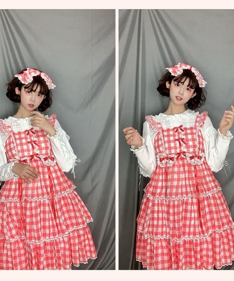 櫻田小鹿 S～5XL ロングカフス ロリィタブラウス フリル ドールカラー [LO205]