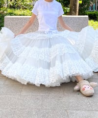 オーガンジー  6段ビッグ パニエ スカート 65cm丈 [SK87-7]