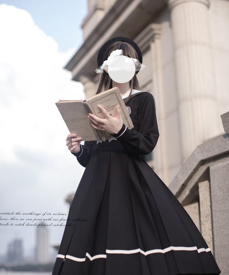 胡桃木JK / 蝶の詩 セーラーワンピース [LO1489] | Roses on the R