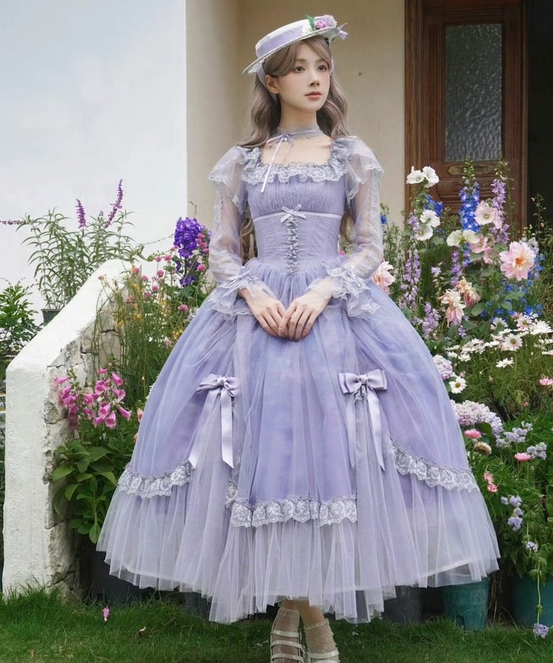 with PUJI Letter and Poetry / 霧の藤の妖精（霧里紫藤） ロリィタ