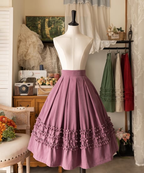 Forest Wardrobe 森林のかご4.0 三段フリルスカート [LO950]