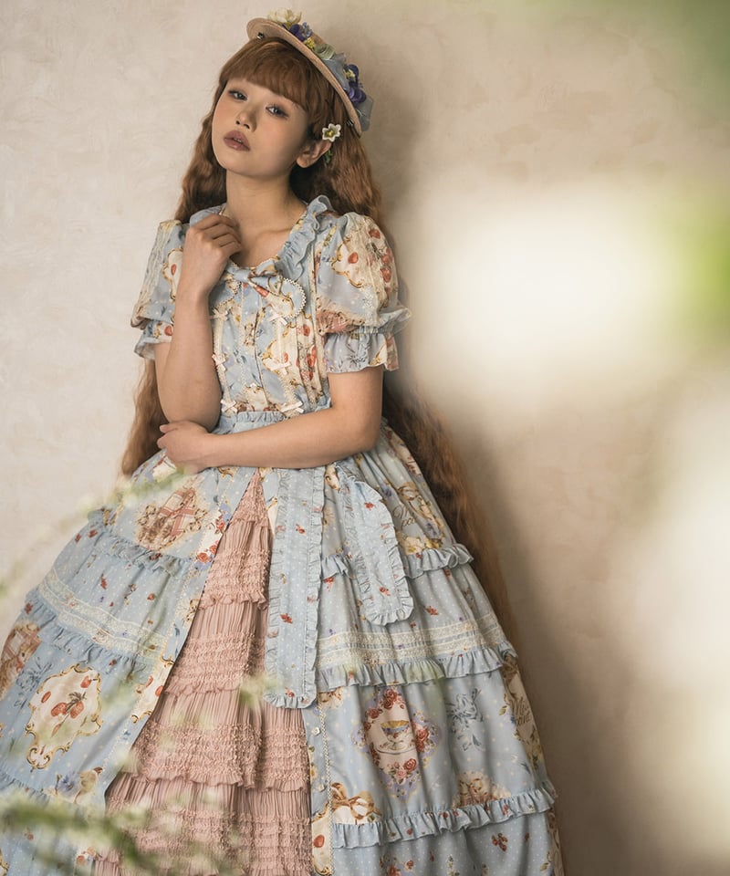 Miss Point 猫とバラのお茶会 ロリィタドレス 日常(ST)版 前あき