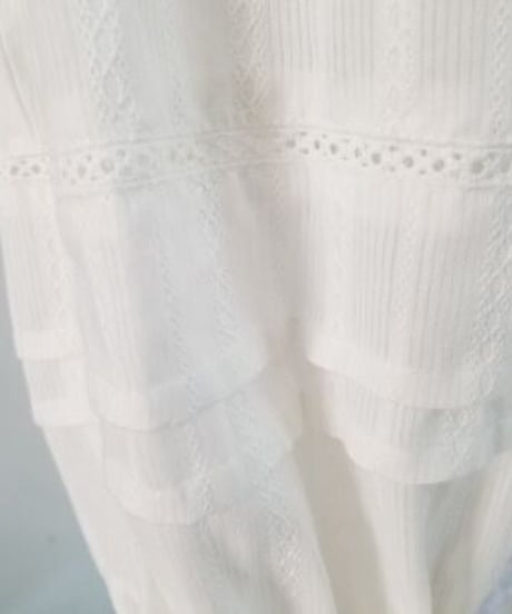 王妍与夏季 綿レースフリル ロング ドロワーズ 60, 70, 80cm [LO174-1]