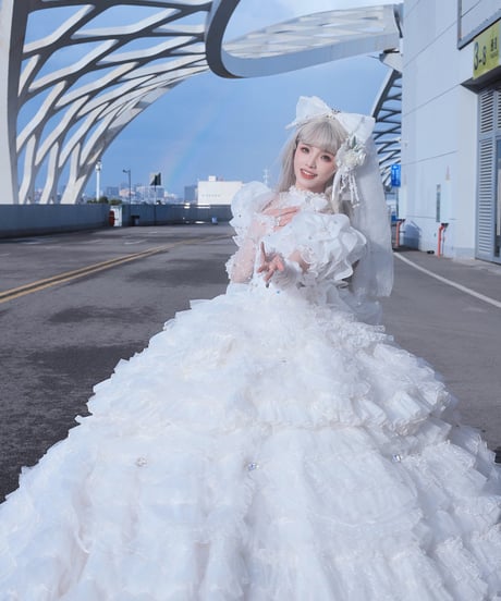 Henrietta / ムーンライトクリスタルドリーム ロリィタドレス ウエディングドレス ワンピース set [LO1288]