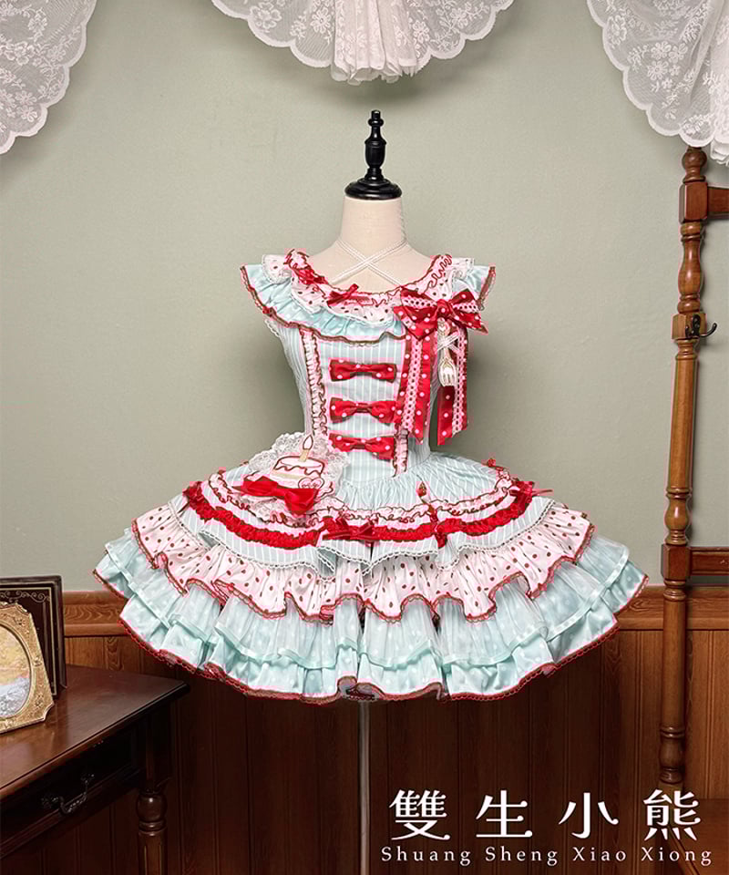 CHOCOCHIP COOKIE ロリータ　いちご　ワンピース　ドレス　フリル CHOCOCHIP COOKIE ロリータ いちご ワンピース ドレス フリル