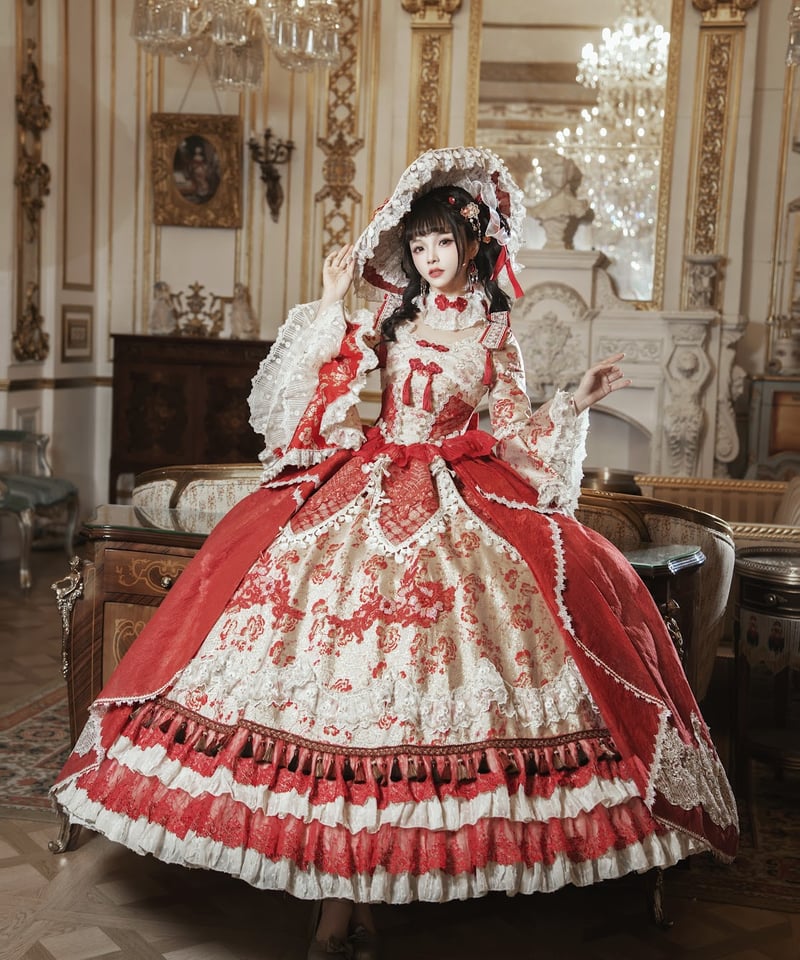 HinanaQueena / 洛璃 ロングドレス ウエディングドレス セット [LO1560]