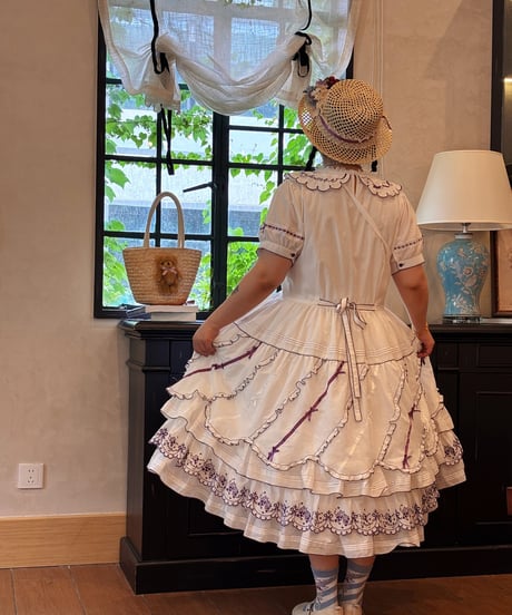 Miss Point 四季の果樹園 ロリィタドレス ストライプ花びらヘム日常ワンピース  [LO1611]