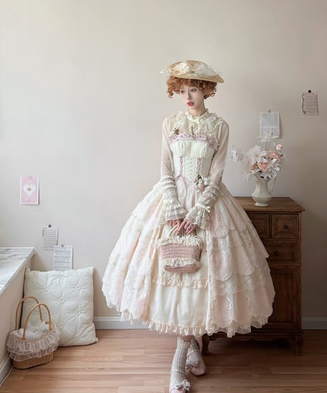 Miss Point / ミスポイントの花園 刺繍段々JSK [LO1473]