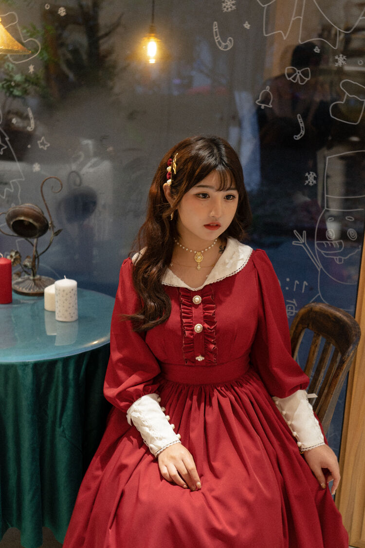 レディローラ ローラダイアリー クラシック ロリィタ 長袖 ワンピース