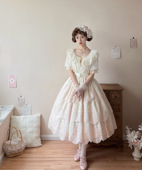 Miss Point / ミスポイントの花園 接ぎ袖ブラウス、姫袖ブラウス [LO1473]