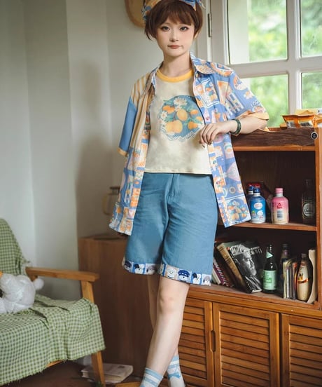 Miss Point / レモン＆コスモス Tシャツ [LO828]