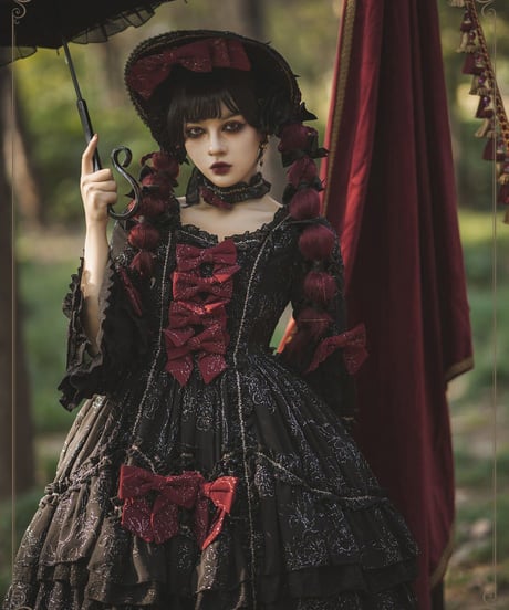 HinanaQueena  ROCOCO ロリィタドレス ワンピース ロング full set [LO404]