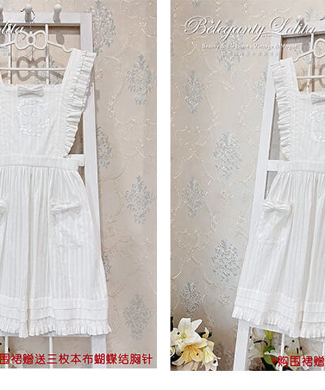 Beleganty Lolita / トランプ パッチ刺繍 アリス コットン ビッグスイング ドレス セット [LO617]