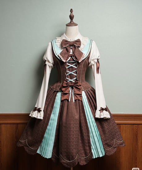 Alice Girl /  くまショコラビスケット ロリィタドレス JSK、SK、ブラウス、ジャケット⑥ [LO1525]