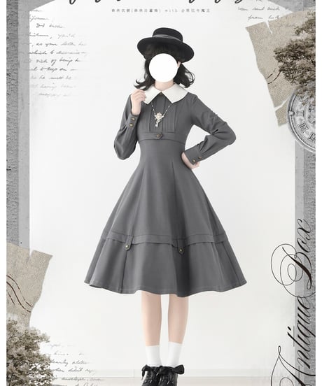Forest Wardrobe 森林のアンティークチェスト ケープ付きワンピース [LO1286]