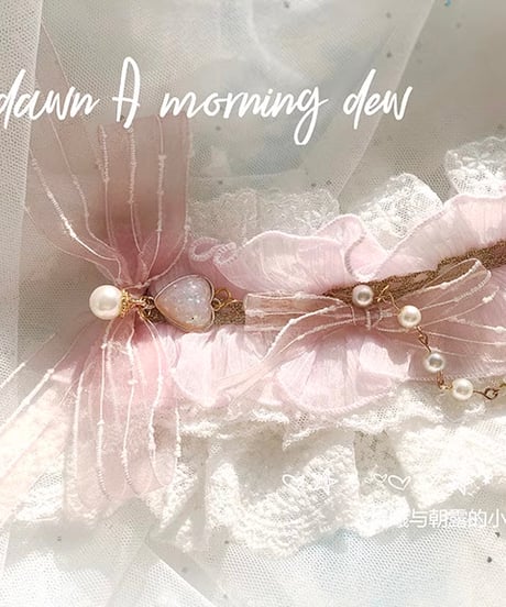 Dawn & Morning Dew Lolita / 朝露の花嫁 クラシックロリィタ アクセサリー （サックス、ピンク、白） [LO917]