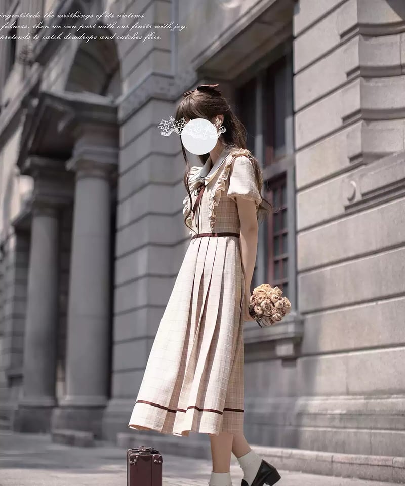 胡桃木JK / ベディ カレッジスタイル レトロ エレガント