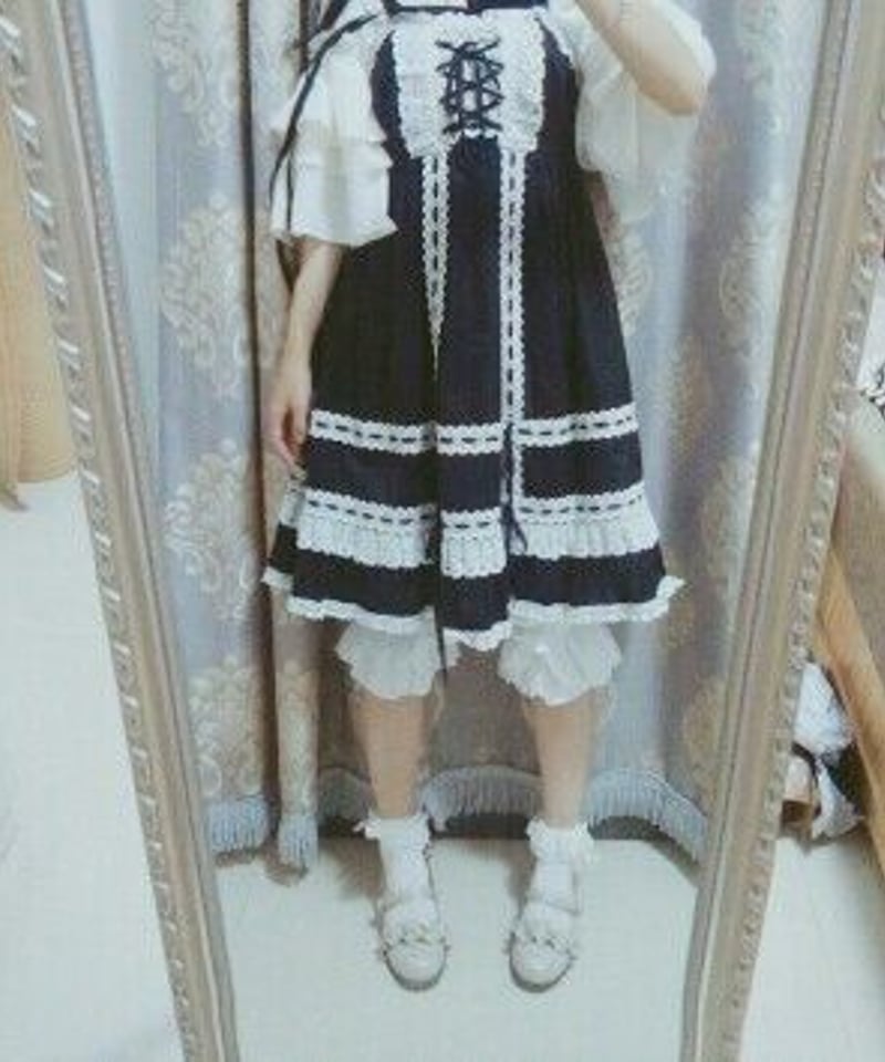王妍与夏季 綿レースフリル ロング ドロワーズ 60, 70, 80cm