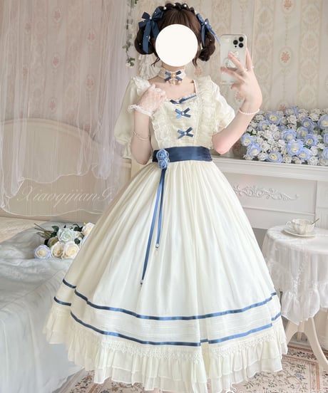 二十四会Lolita 静かな時間 シフォン ロングワンピース [LO567]