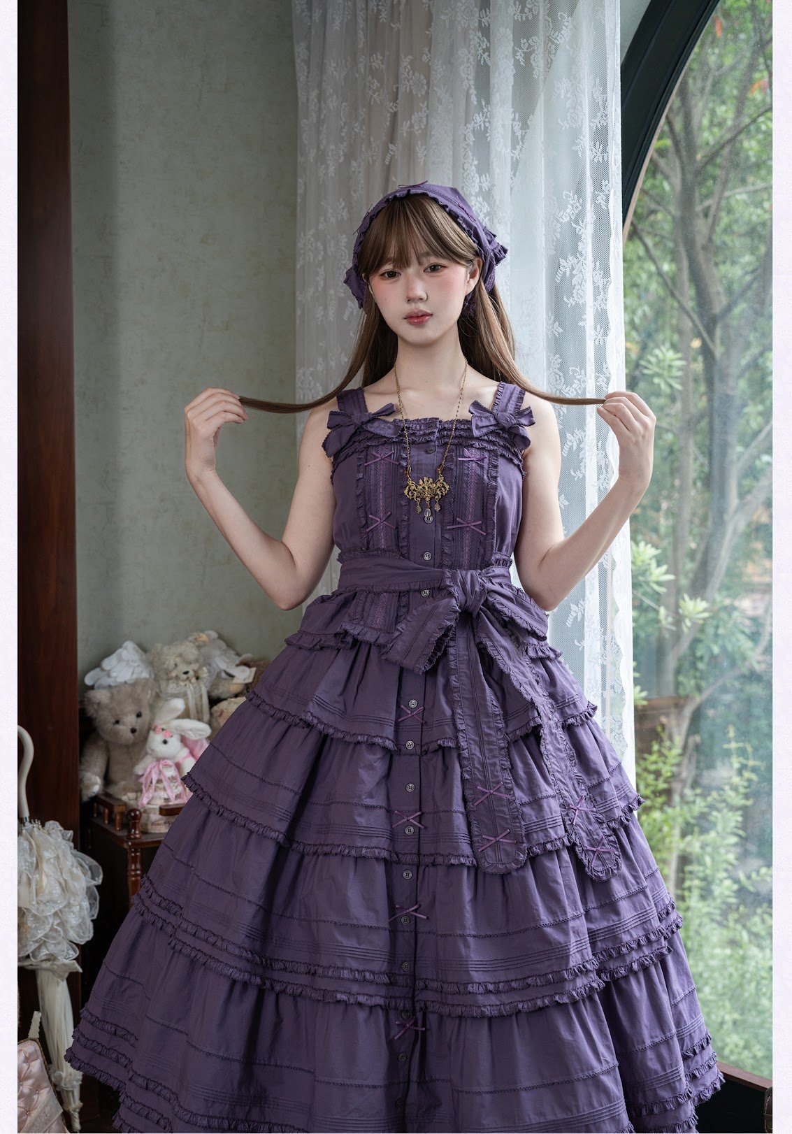 リゼッタ　カトリーヌ　レ・　パラプリュイのテキスタイルで仕立てたロングスカート リゼッタ カトリーヌ レ・ パラプリュイのテキスタイルで仕立て