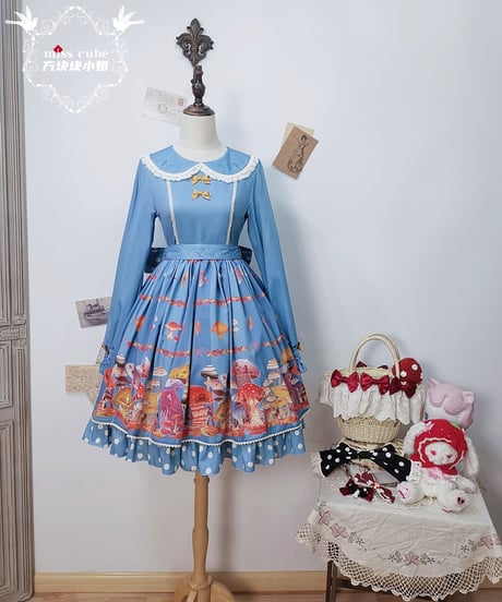 Miss Cube きのこの妖精 ロリィタドレス 長袖ワンピース  [LO939]