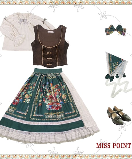 Miss Point 豊作賛歌 バイエルン風 スカート ロング [LO390]