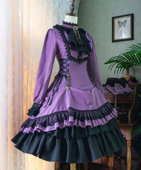Miss Point / Point Manor クラシックロリィタ 長袖ワンピース  [LO622]
