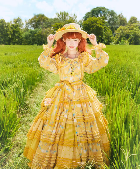 Miss Point 向日葵の庭園 ロリィタドレス 豪華版（DX版） 前あきワンピース  [LO1213]
