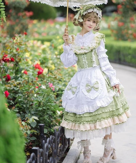 Lucy and  Lory / Pastoral roaming クラシック コットンロング ロリィタドレス JSK [LO860]