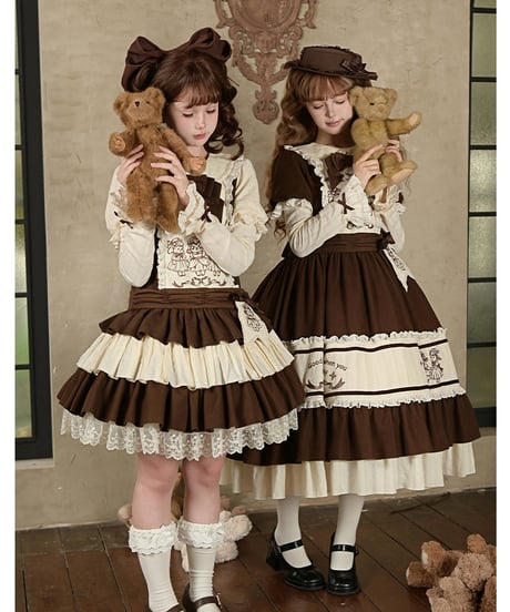 with PUJI Letter and Poetry / フロストシュガーのおとぎ話 ロリィタドレス [LO1514]