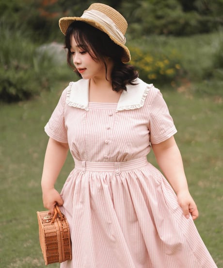 Forest Wardrobe /  悠久の森 ストライプワンピース、ペチコート [LO1578]