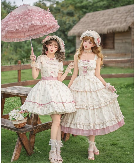 with PUJI Letter and Poetry / 芳しき追憶 ロリィタドレス set [LO1584]