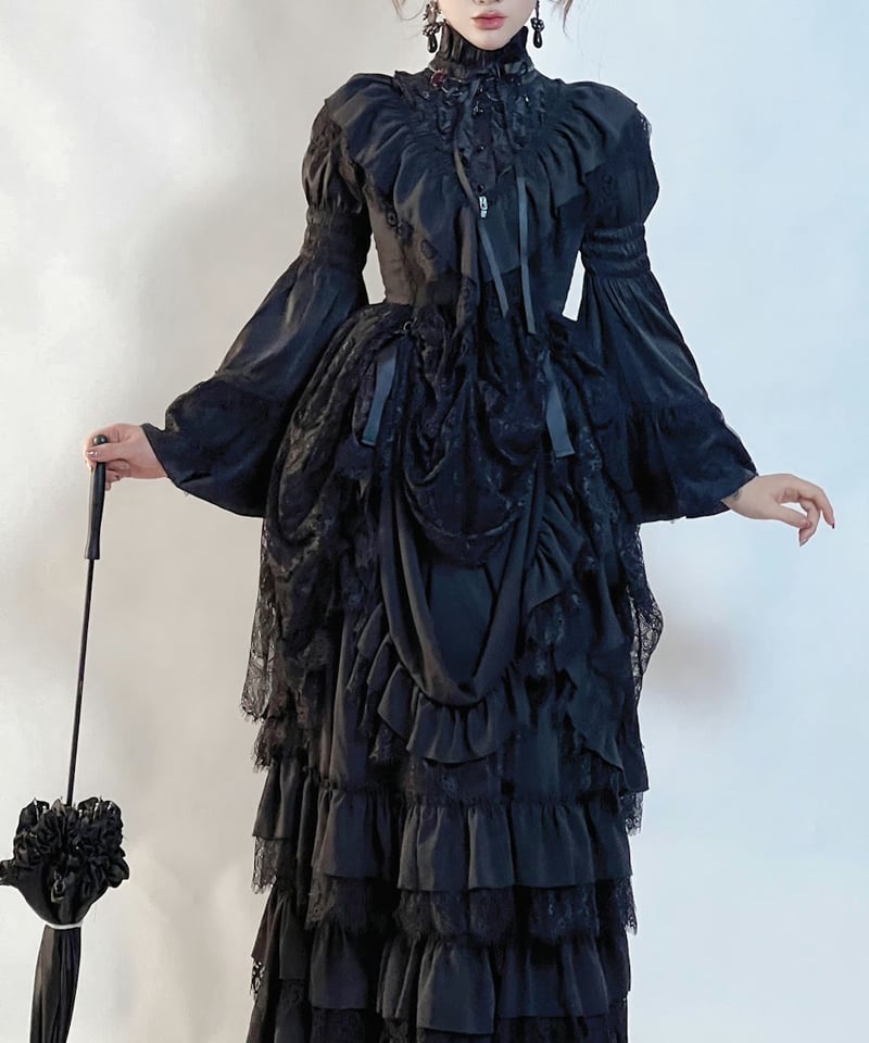 VantablackStudio / アマラ 未亡人のドレス ゴシック JSK VantablackStudio / アマラ 未亡人のドレス ゴシック JSK