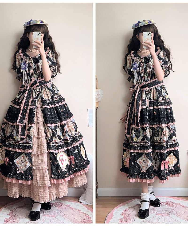 Miss Point 猫とバラのお茶会 ロリィタドレス DX版 前あき