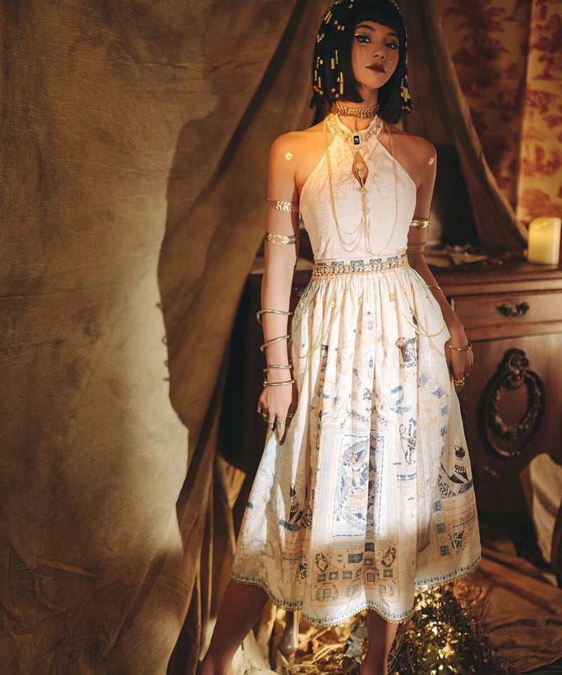 Dusk BASTET （ 黄昏贝斯特）エジプト風ロリィタ JSKセット Dusk BASTET （ 黄昏贝斯特）エジプト風ロリィタ ゴージャスJSK