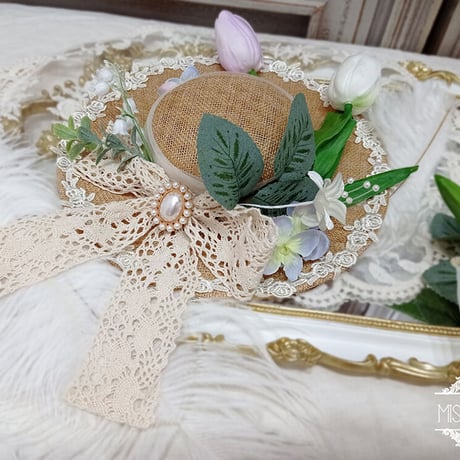 Masaki・Kyoko・佐藤繊維の麦わら風の帽子です。未使用☆タグ