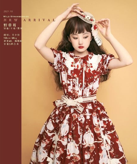 南十字宇宙洋服社 野いちごシリーズ ブラウス＋スカート セット [LO384]