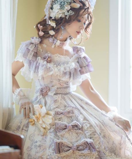 二匹の田園猫Lolita / Key to the Fairyland ロリィタドレス ワンピース  フルセット[LO493]