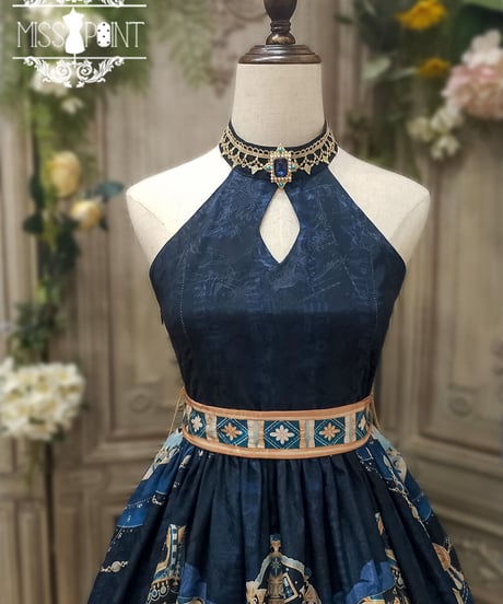 Dusk BASTET （ 黄昏贝斯特）エジプト風ロリィタ ホルターJSK ＋アクセサリーセット[LO350]