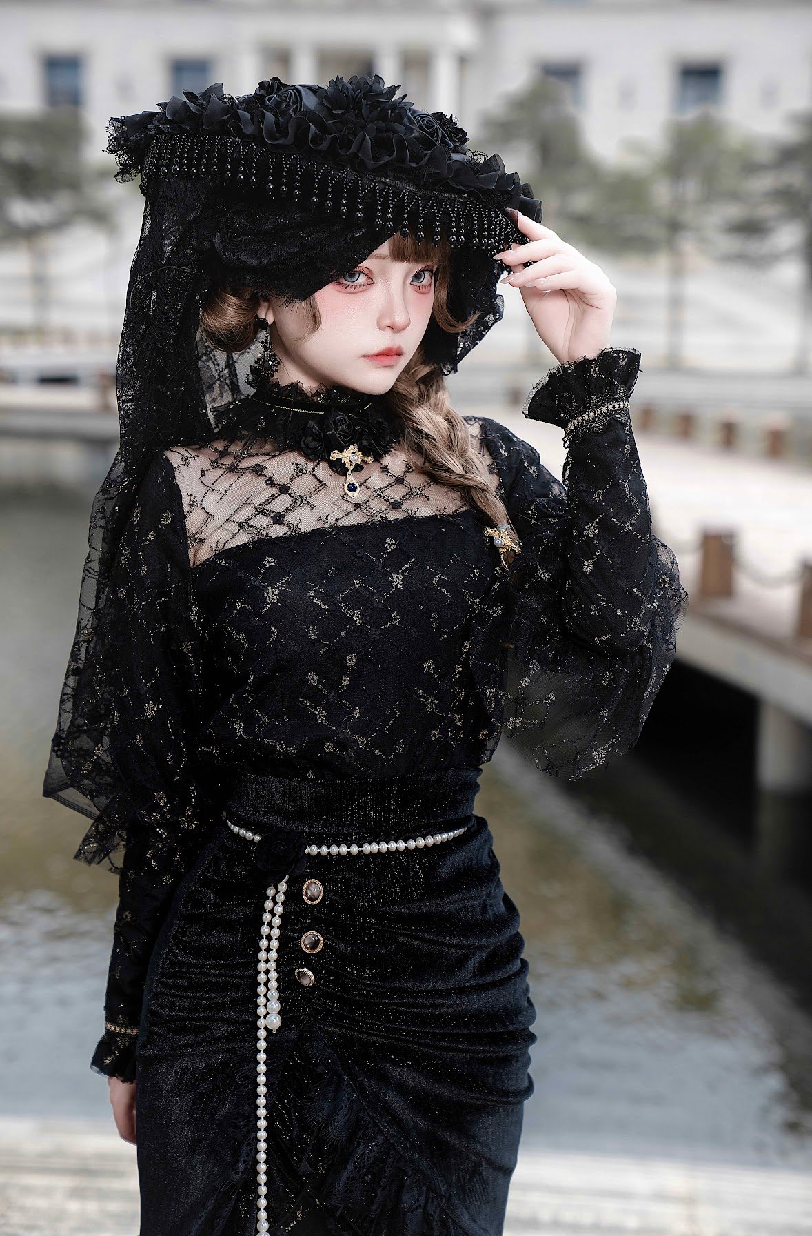 marble ワンピース　ゴスロリ 別衿・姫袖付きドレスワンピース | MARBLE | ロリータ ゴスロリ