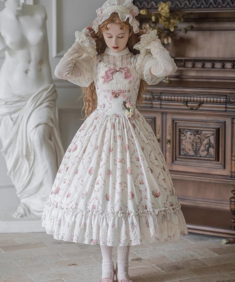 フランスアンティーク　花束を持つ少女のクロモス d066c02ec51a124334a874df0d5ed0