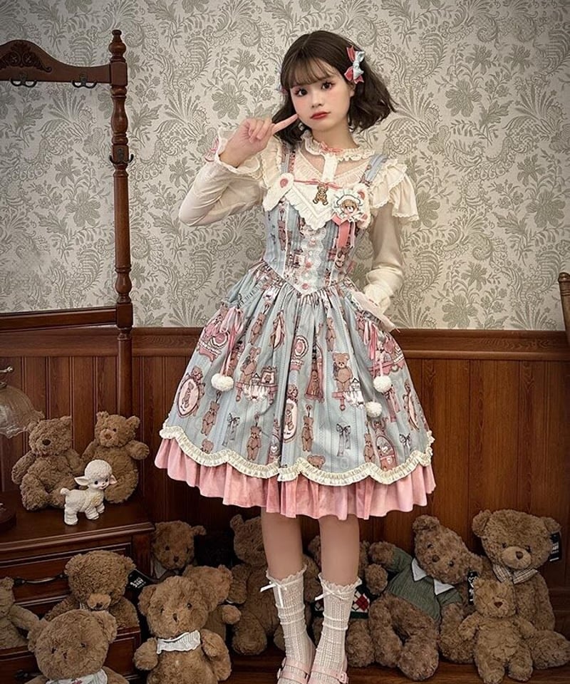 Alice Girl / ベアドールウォール ロリィタ JSK、OP、長袖 Alice Girl / ベアドールウォール ロリィタ JSK、OP、長袖