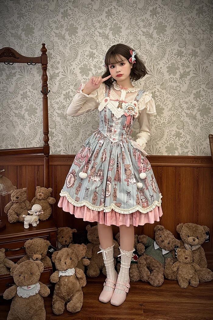 Alice Girl / ベアドールウォール ロリィタ JSK、OP、長袖 Alice Girl / ベアドールウォール ロリィタ JSK、OP、長袖