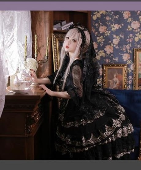 Dawn & Morning Dew Lolita / 朝露の花嫁 クラシックロリィタ アクセサリー （黒） [LO917]