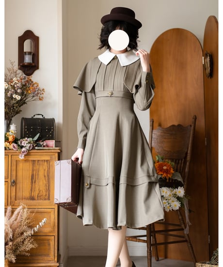 Forest Wardrobe 森林のアンティークチェスト ケープ付きワンピース [LO1286]